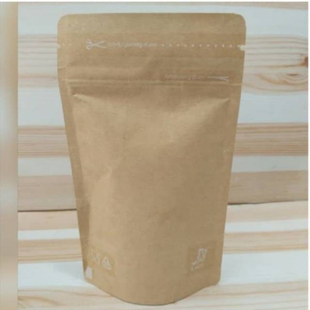 

Stand Up Pouch Paper Kraft + Zipper uk 13x20cm