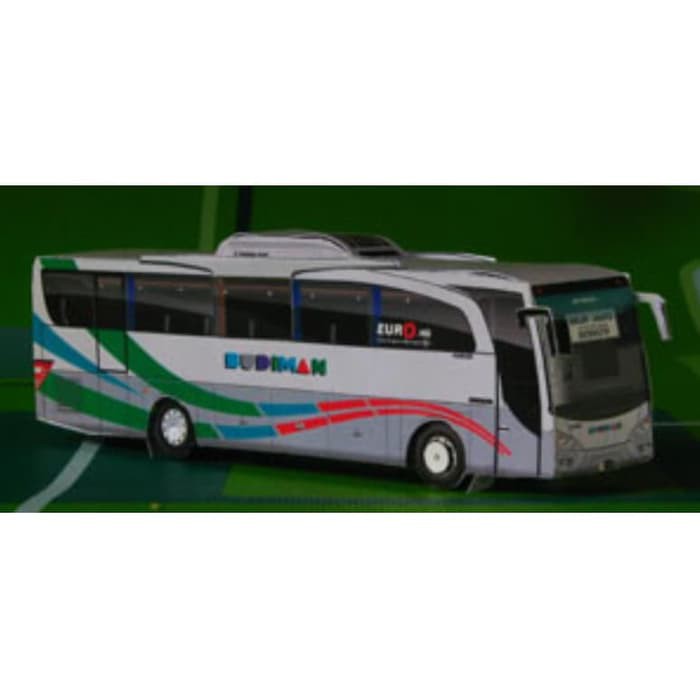 DIY Miniatur Bus JetBus Budiman Papercraft Lembaran