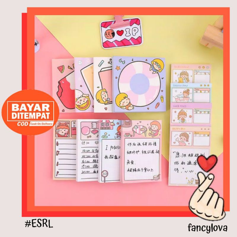 

Memo Pad Note Book Karakter Lucu Kertas Catatan Fancylova #ESRL