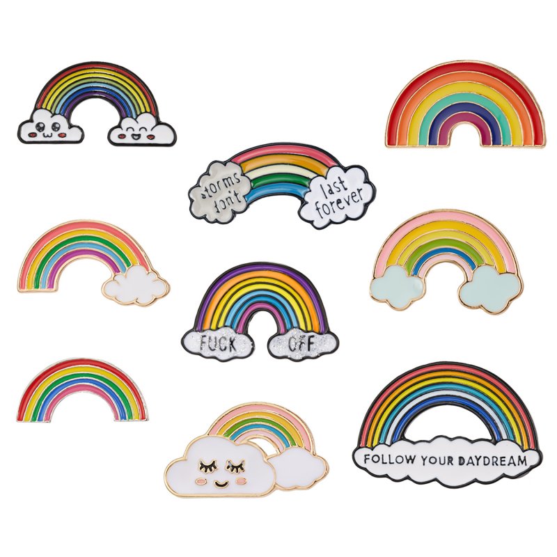 Bros Pin Enamel Bentuk Pelangi Lgbt Gay Pride Peace Untuk Hadiah Teman