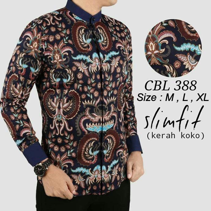 BAJU KOKO PRIA SLIMFIT / BATIK PRIA KERAH KOKO CBL 388