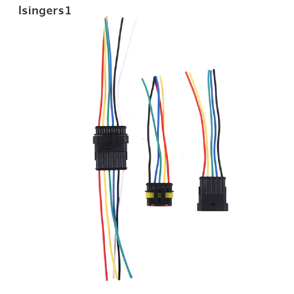 (lsingers1) Konektor Kabel Listrik 1 / 2 / 3 / 4 / 5 / 6 Pin Female Male Tahan Air