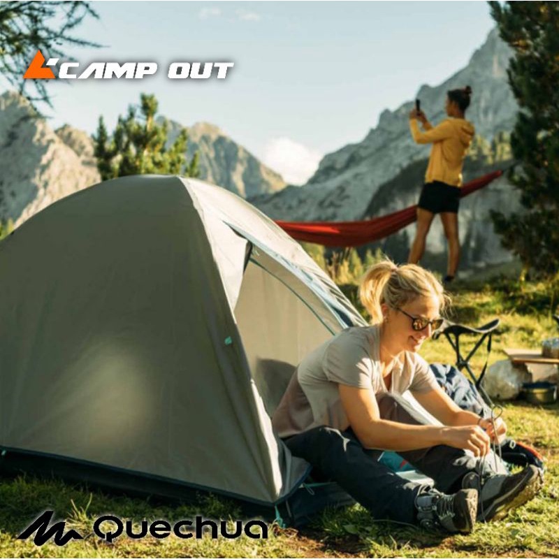 Tenda camping Quechua MH100 kap 2/3 orang Original / Decathlon Quechua Tenda Mh100 2Person Grey / Tenda 2P / tenda 2 person / tenda camping / tenda kapasitas 2-3 orang