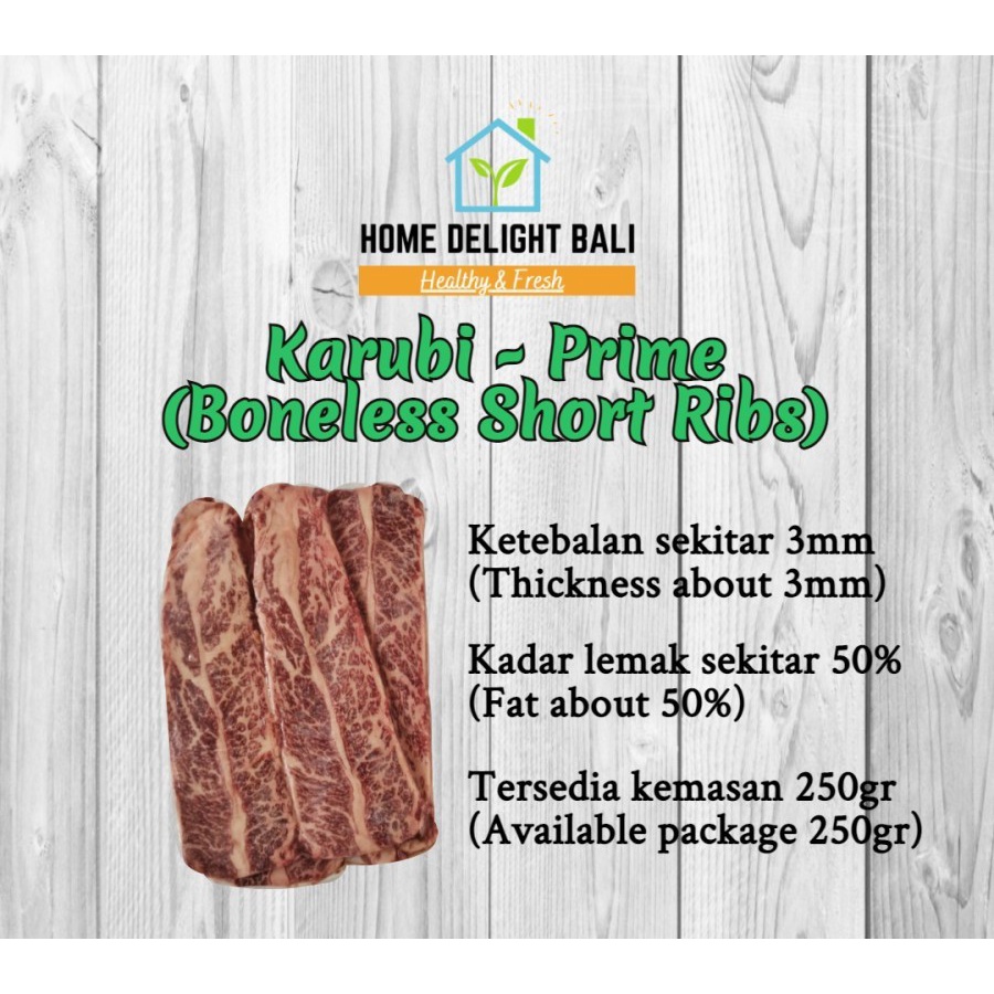 

Karubi - Prime (Boneless Short Ribs) - 250gr [Frozen Meat]