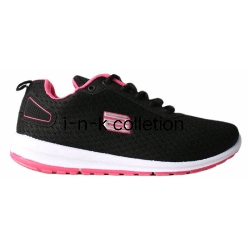 Sepatu Sekolah Ando Zora Size 33-40 (Hitam-Putih,Hitam-Pink,Hitam-Hitam) SD SMP