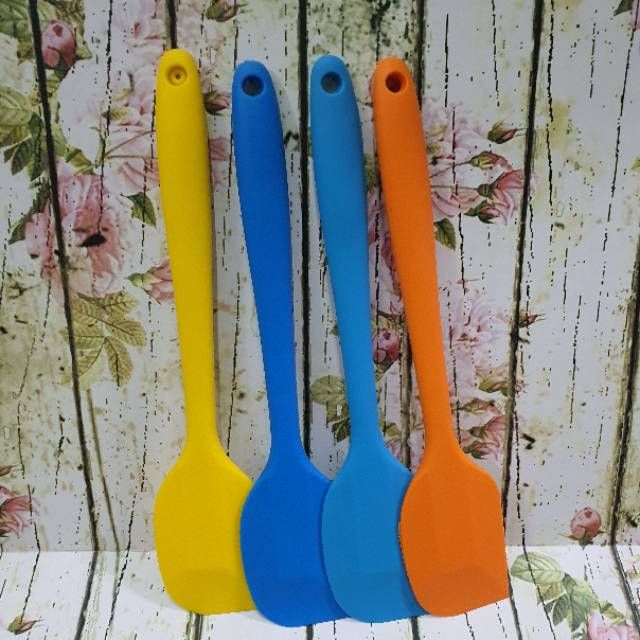 color rubber spatula 28cm large / food grade tanpa sambungan