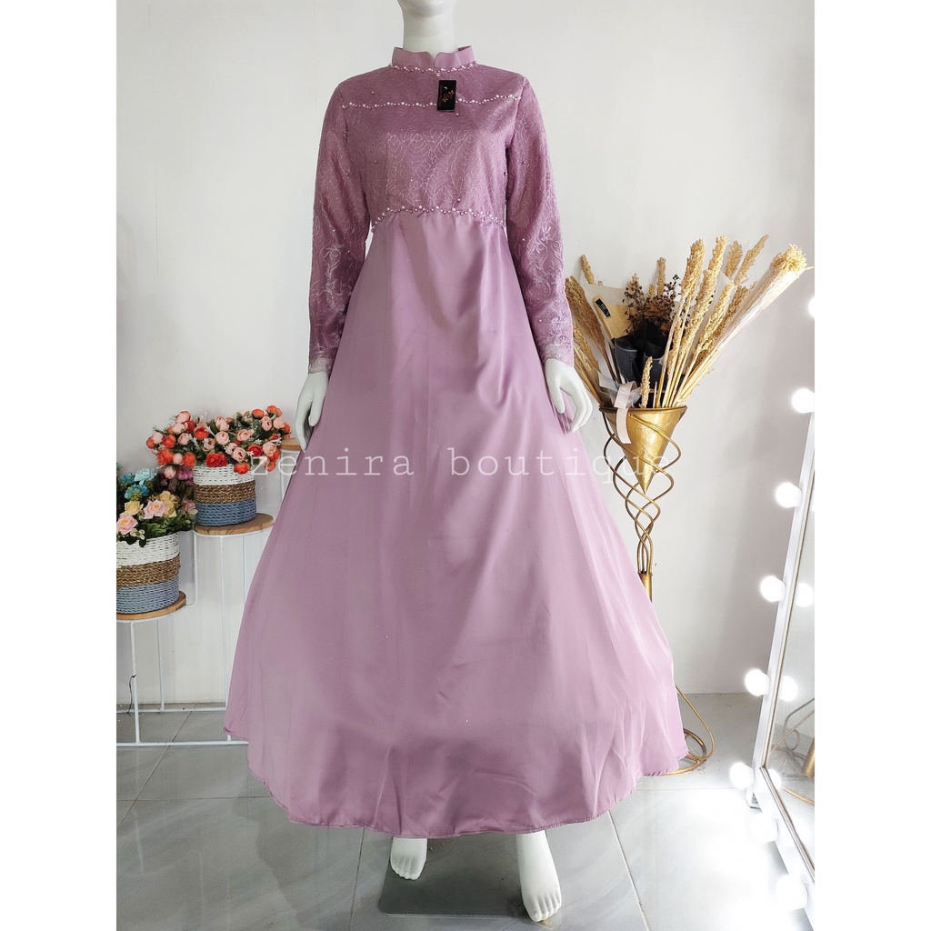 WILONA BAJU PESTA / dress tulle bordir berpayet / couple kondangan / bumil / wisuda / bridesmaids