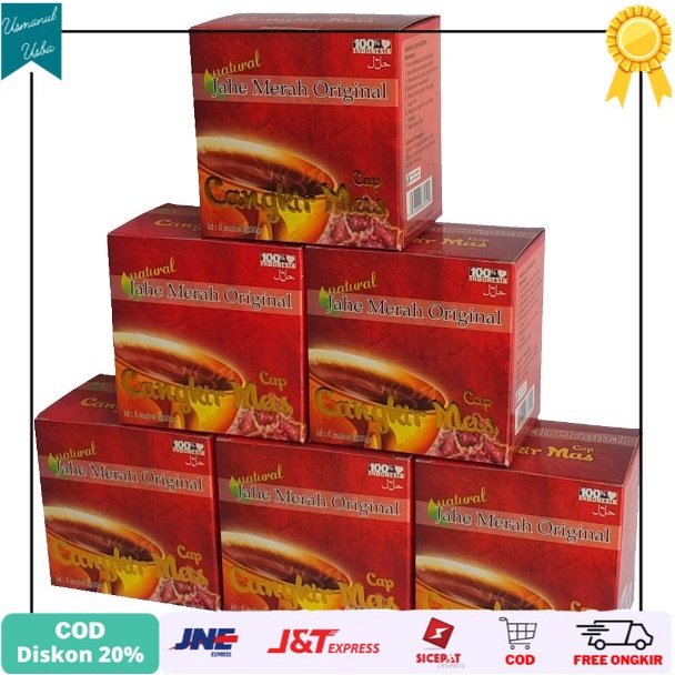 

◾COD◾ Jahe Merah Original Kotak (6 Pcs)