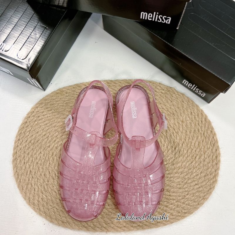 Sepatu Melissa possesion pink glitter/sepatu sandal melissa/sepatu jelly