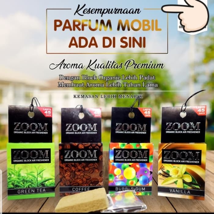 Pengharum Mobil / Parfum Mobil ZOOM by Dorfree Mirip dengan Parfum Deo Scents Parfum Kopi Green Tea