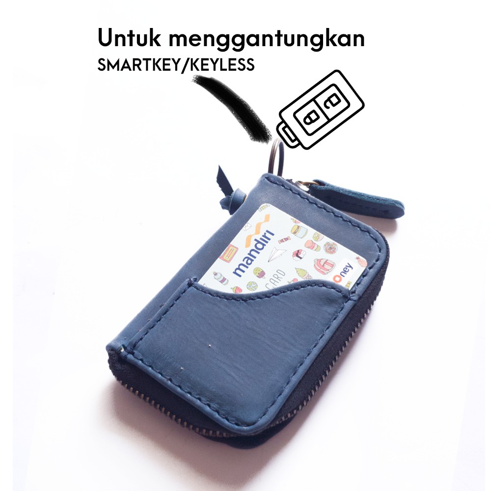 Dompet STNK Kunci Smartkey Keyless Mobil Motor Kulit Crazyhorse