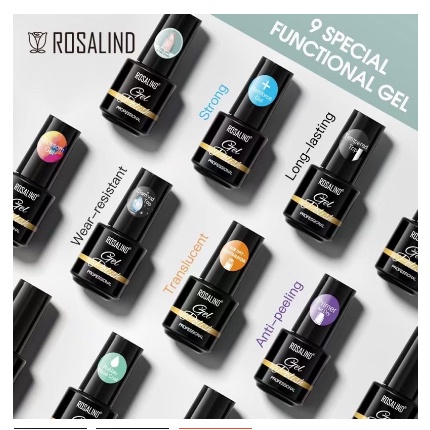 ROSALIND TOP COAT BASE COAT 7ml SOAK OFF GEL POLISH KUTEK GEL NAIL ART