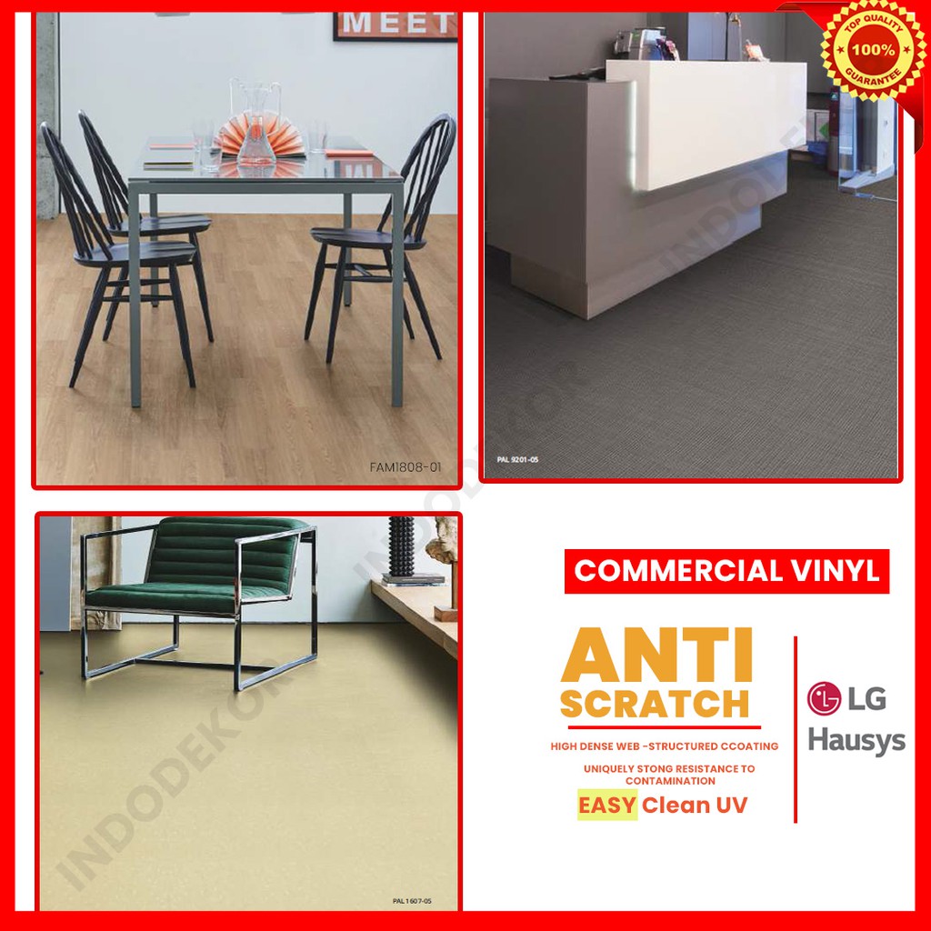 Vinyl Vinil Lantai Roll Korea Motif Kayu Murah LG Hausys