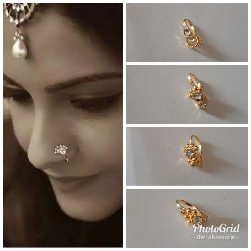 nat anting hidung / aksesoris india / perhiasan india