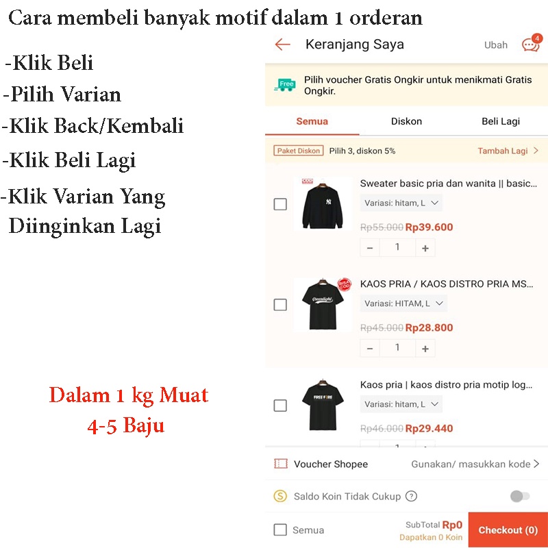 MALVARO Polo Shirt / Polo List / Kaos Kerah Pria / Kaos Polo / Tshirt Pria N-1 (CL-DB)