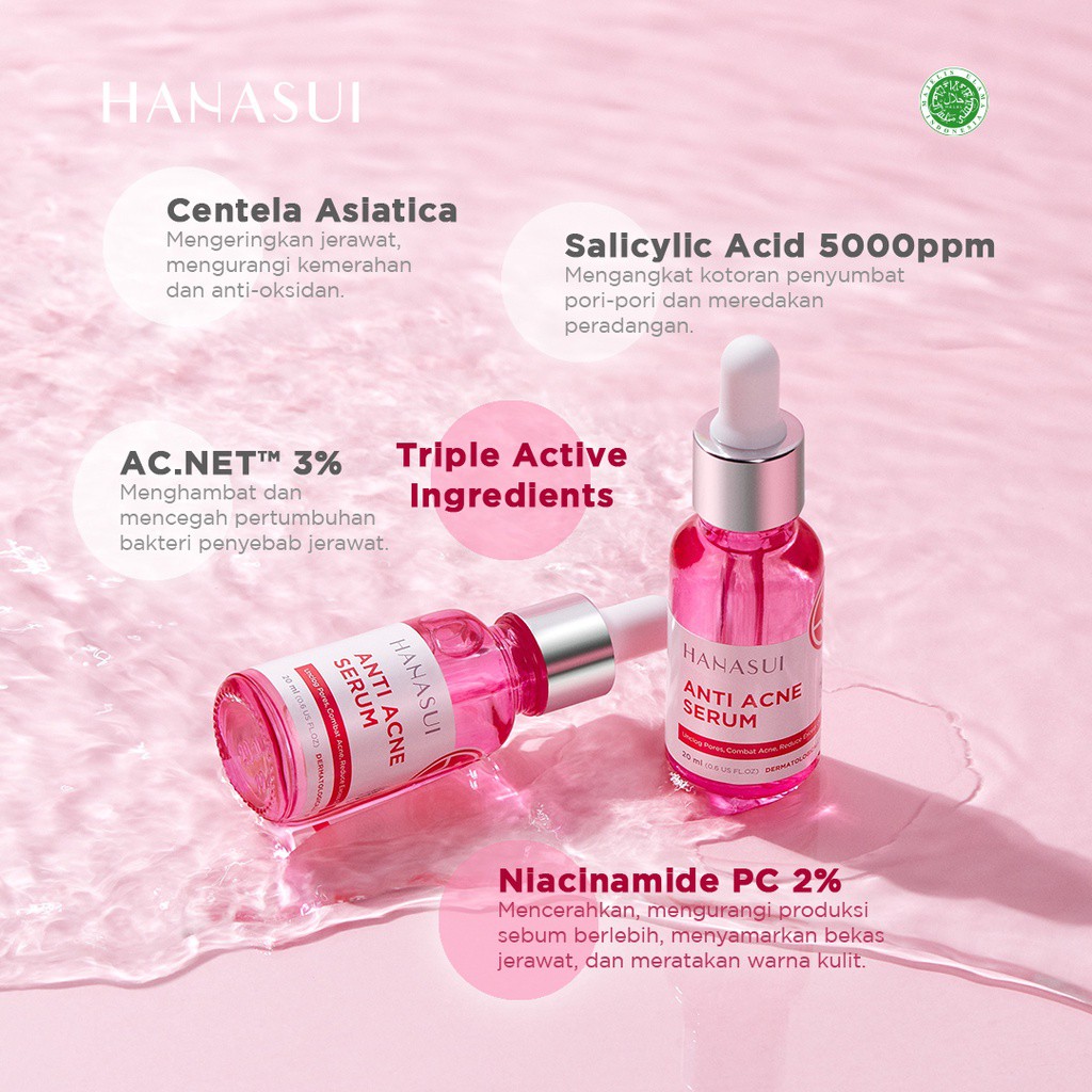 Hanasui Power Serum | Whitening Gold Vitamin C Anti Acne Collagen