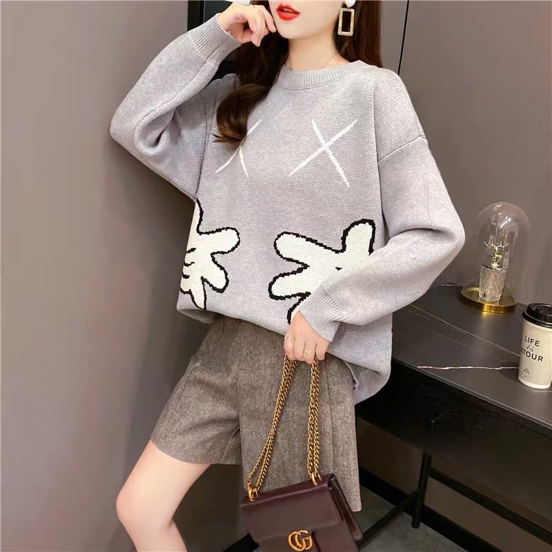 17wear Sweater Hoodie Wanita Terbaru 2021 IMPORT Jaket Hoodie Wanita Hand Mikies Fit S-XXL-1