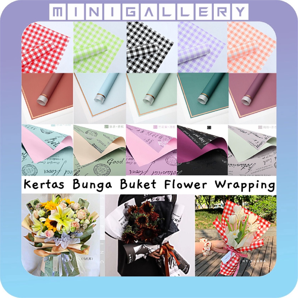 kertas bunga flower wrapping paper Cellophane Kertas Buket Florist KB612