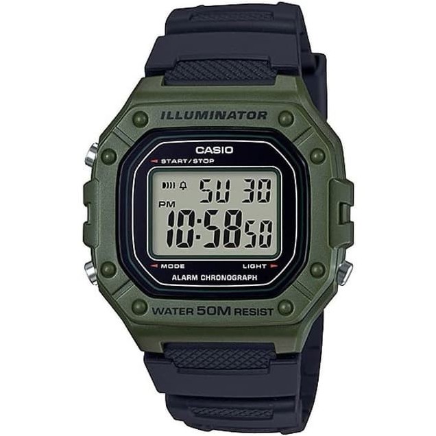 Casio Original W-218H-1A / W218H-2A / W-218H-3A 4A 4B Jam Tangan Pria - Digital - Karet