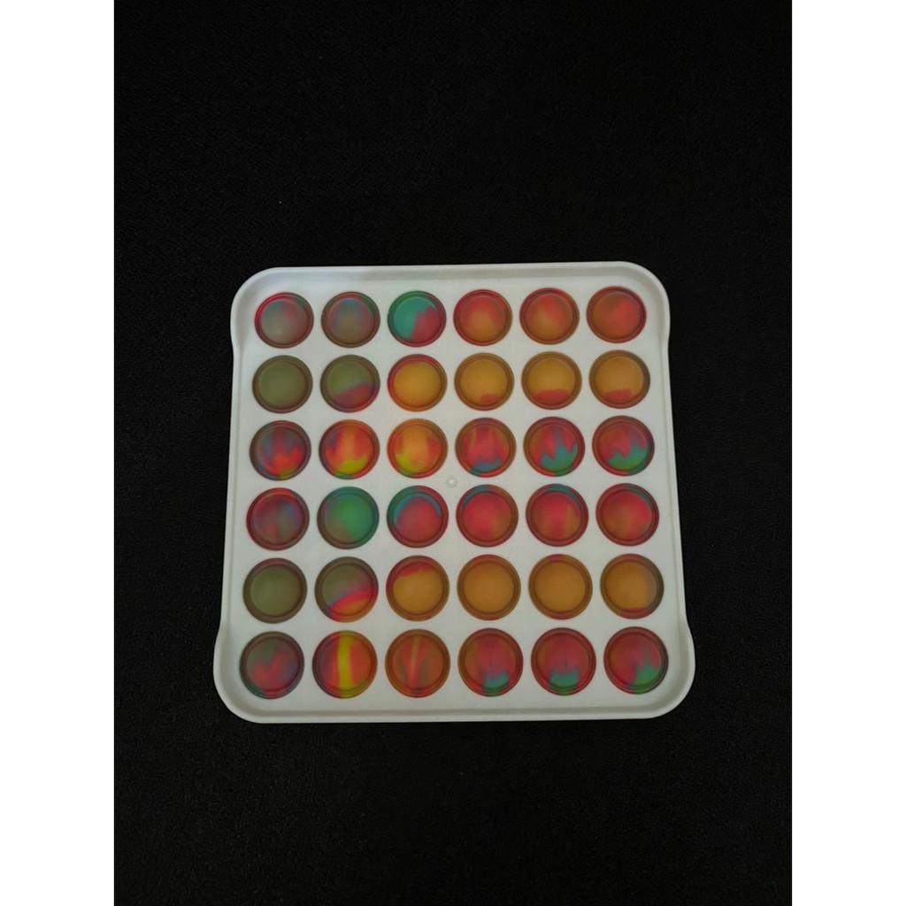 CR CM-P19 Fidget Toys Pop It PLASTIK Gelembung Dorong Permainan Anak Papan Pelangi Populer-3