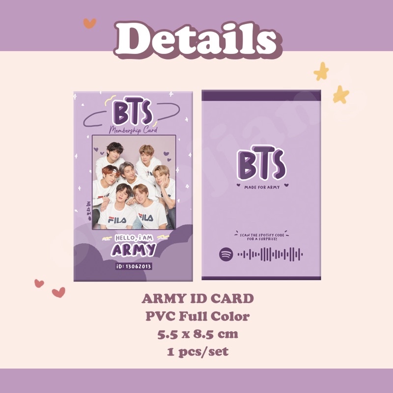 BTS ID CARD PHOTOCARD HOLDER BANTEX LANDYARD SET PREMIUM BANGTAN ARMY