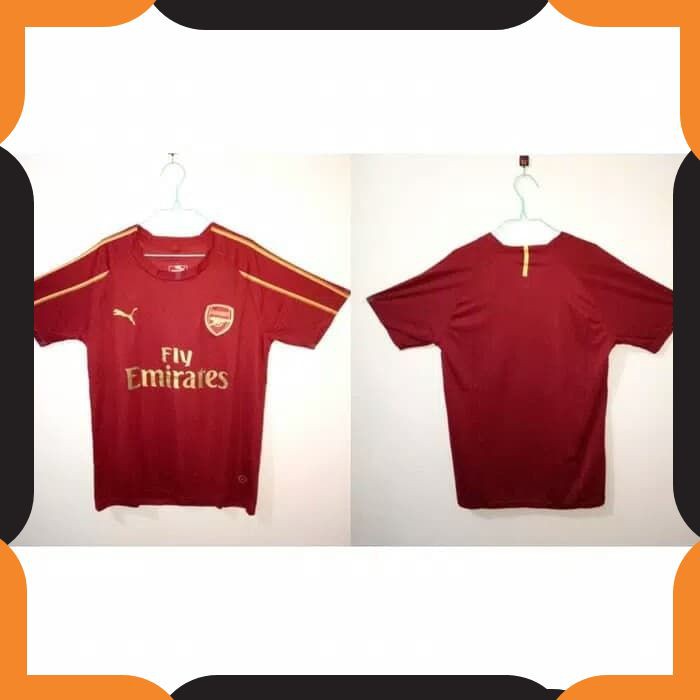 {COD}352 JERSEY BOLA BAYERN MUNCHEN ARSENAL TRAINING PREMATCH MAROON 2018/2019 GRADE ORI MURAH