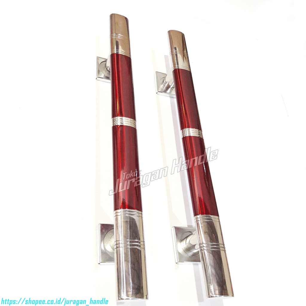 handle pintu rumah 45 cm model suling oval merah gagang pintu minimalis murah tarikan pintu awet