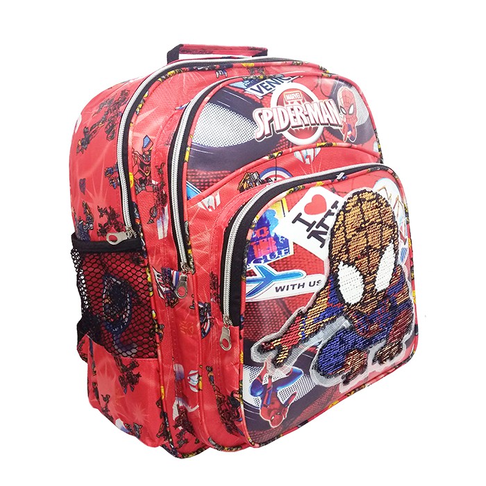 Tas Anak Ransel SEQUIN SPIDERMAN - Tas Anak Ransel SD usap