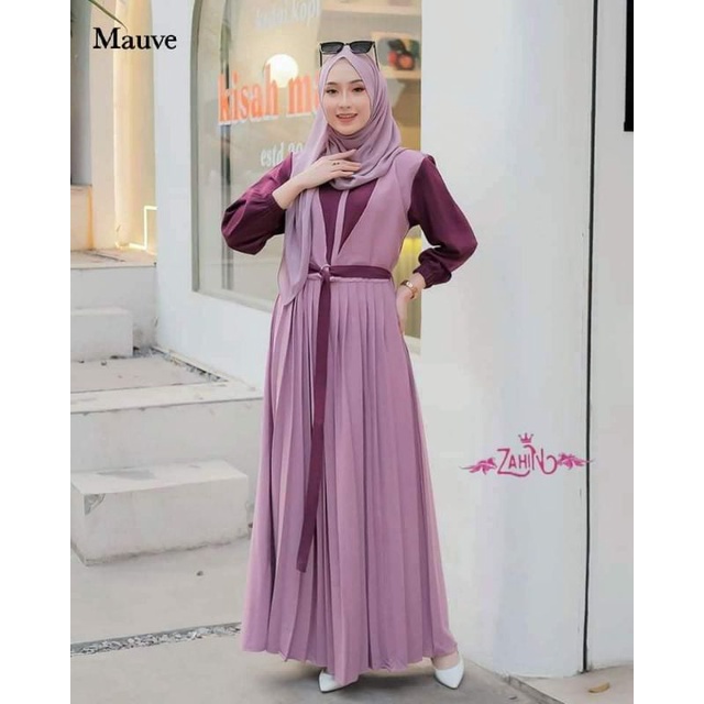 GAMIS CANTIK LAURA DRESS ORI BY ZAHIN GAMIS ITYCREPE TERBARU KEKINIAN