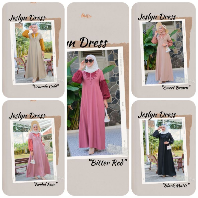 Jeslyn Dress Mailea || Gamis Busui & Wudhu Friendly