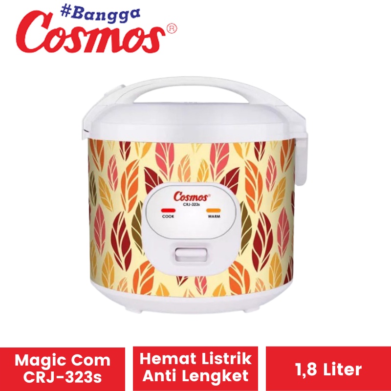 Magic Com Cosmos CRJ-323 Garansi Resmi | Penghangat Penanak Nasi Rice Cooker Magikom CRJ 323s Magicom Magickom Mejikom