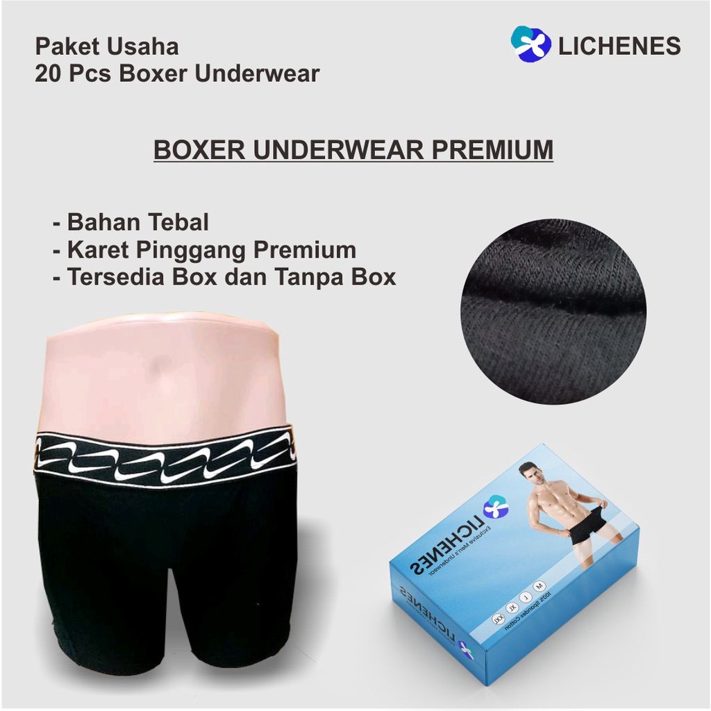 Celana Dalam Boxer Pria (Paket Usaha 20 pcs)