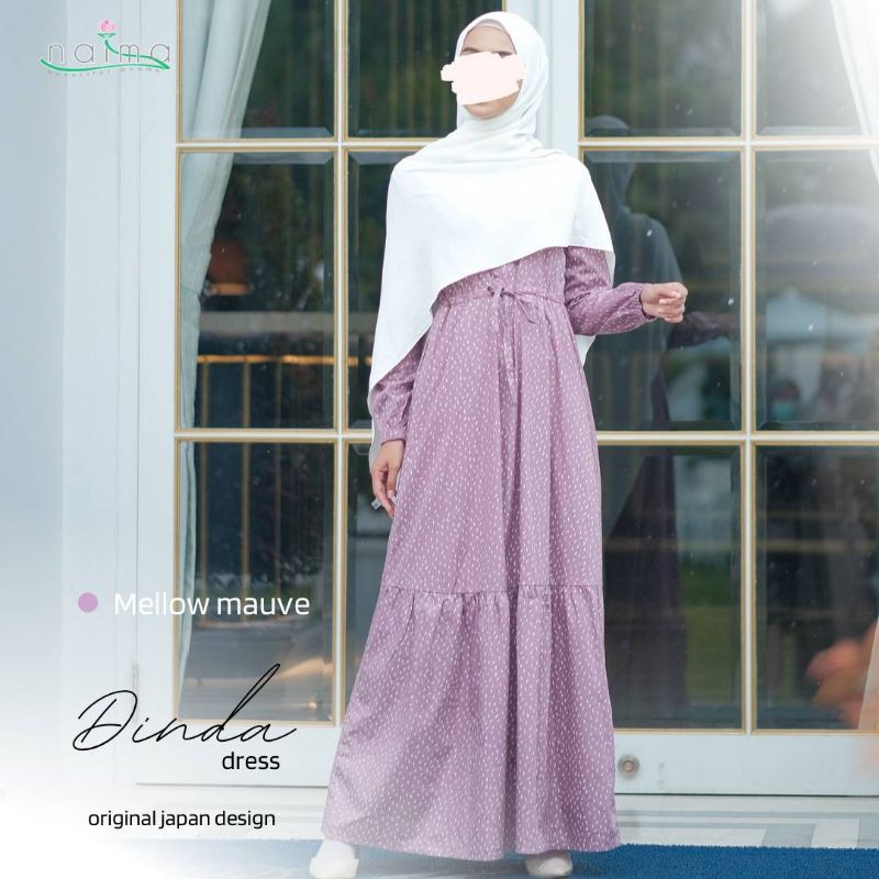 Naima gamis motif polkadot dinda dress