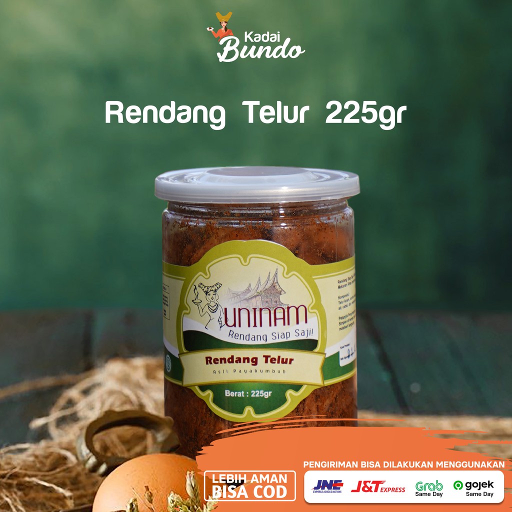 

Rendang Telur Uninam 225gr / Rendang Siap Saji/ Rendang Kemasan / Rendang Enak / Rendang Lezat