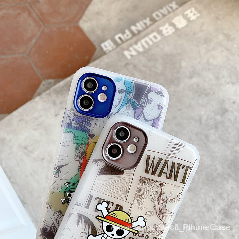 Case iPhone 7 8 Plus 12 Pro Max SE2020 7 8 XR X XS 11 Penutup Pelindung, Anti-Drop Putih Matte Fotolistrik Perlindungan Lensa Berlubang All-in-One Casing Ponsel