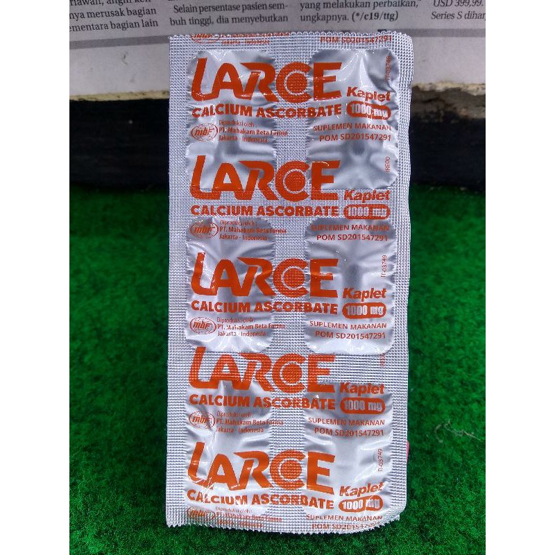LARCE  vitamin C 1000 mg 1 strip @6 kaplet