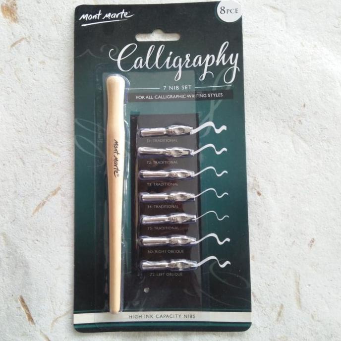 

(BISA COD) Mont Marte 7 Nib Calligraphy Set BERGARANSI Kode 525