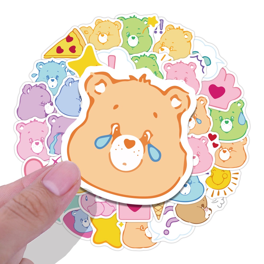 Rainbow stiker beruang colorful bear Jurnal bahan anak-anak lucu cangkir epoxy ponsel case stiker ka