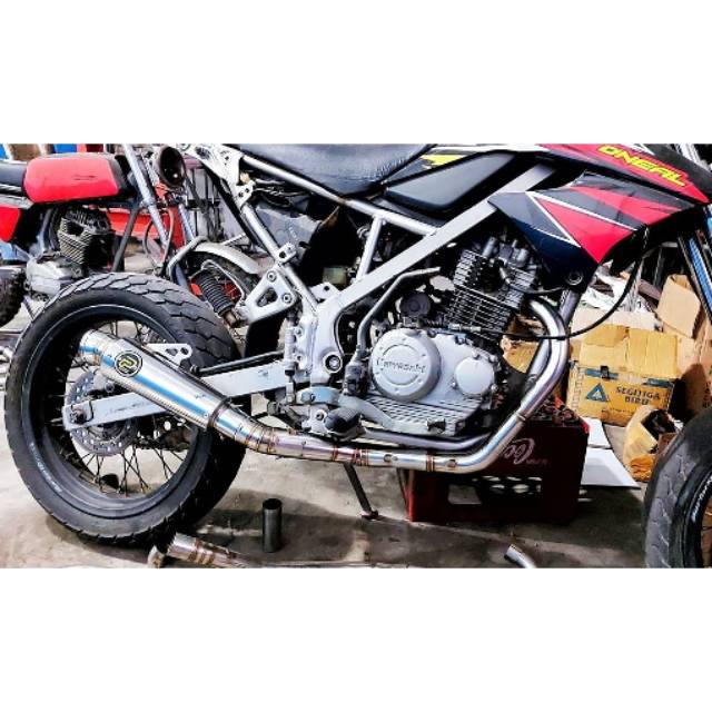 Knalpot CRF KLX Dtracker 150cc 200cc 250cc 300cc Type Kolong Stainless Pekajaman Muffler