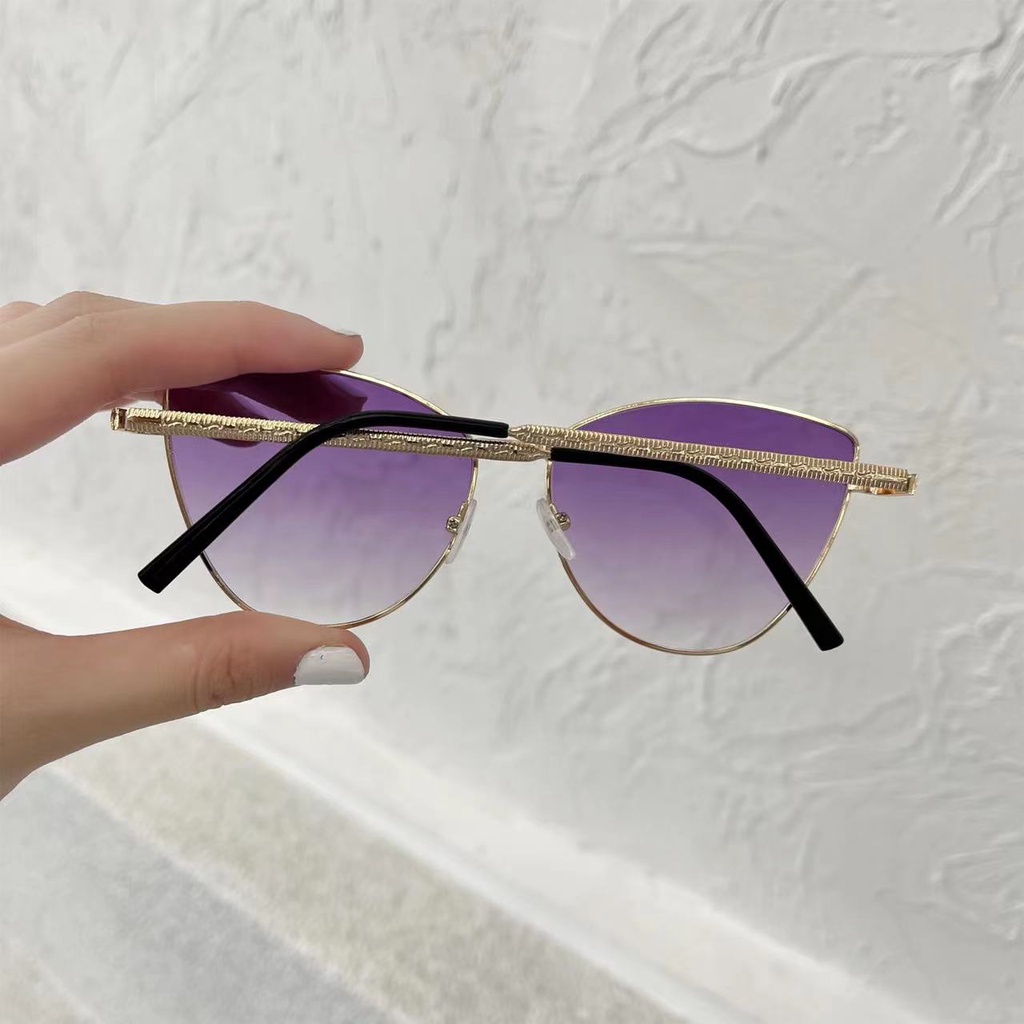 Rowlinga(ka-195)Kacamata Wanita Hitam Cat Eye Anti Radiasi UV Fashion Sunglasses Eyewear  Kacamata Fashion