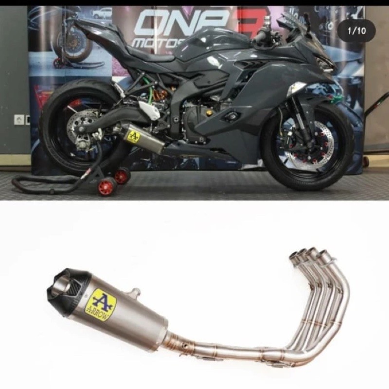 arrow works titanium + ss header kit kawasaki ZX-25R