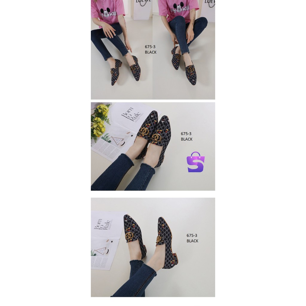 SEPATU WANITA LOAFERS SHOES 675-3