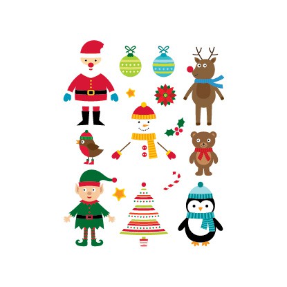 

POTATOO SET SANTA CLAUSS GANK Temporary Tatto Sticker
