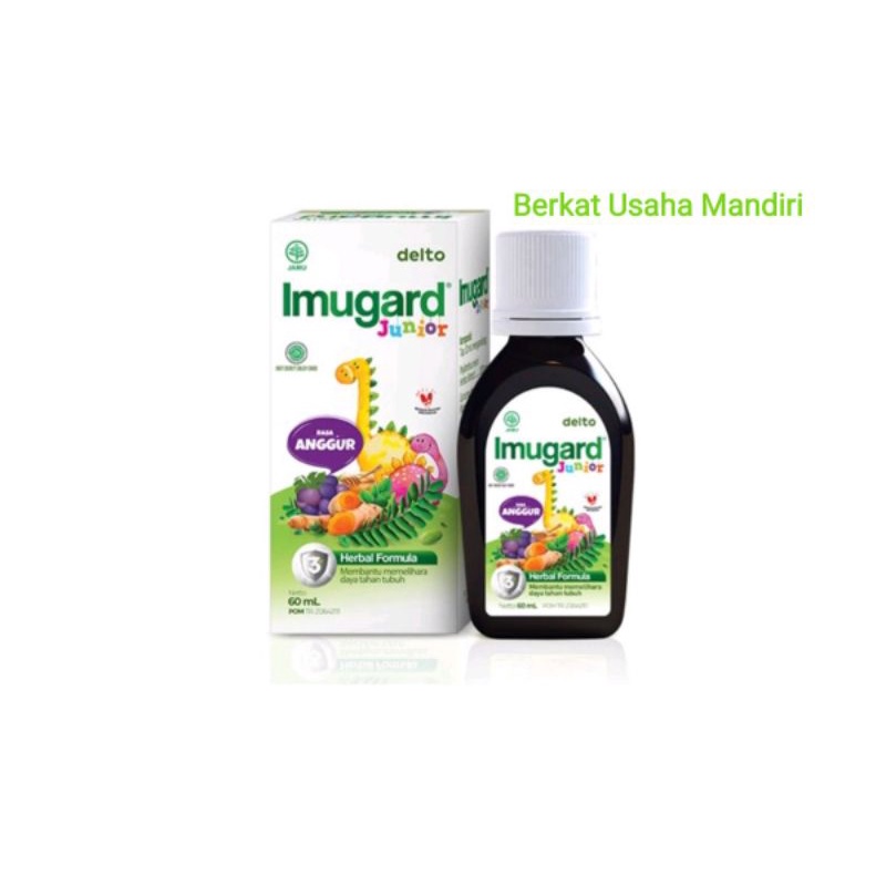 Imugard Herbal Daun Kelor isi 10 kaplet &amp; Syrup Junior Rasa Anggur 60ml 100% Herbal