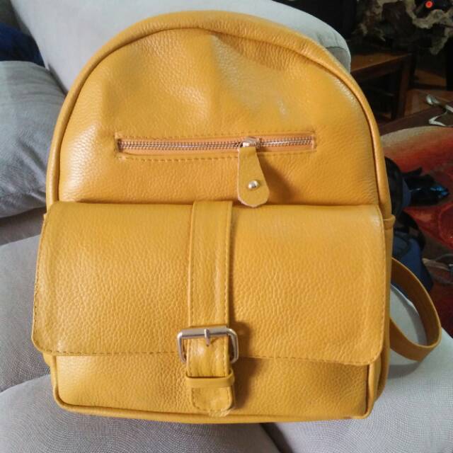 Leather backpack/ ransel kulit wanita
