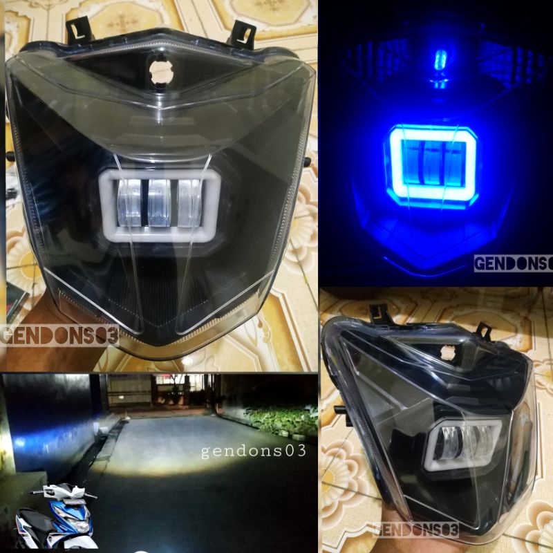 New Reflektor Lampu Projie Daymaker Honda Beat Esp/Beat Street 2016-2019
