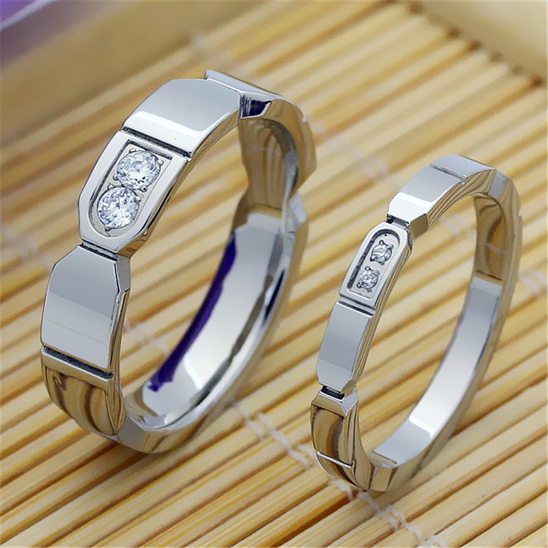 [TOP SELLER] Cincin Couple Titanium C063 / Cincin Nikah titanium / Cincin Nikah Couple warna PERAK