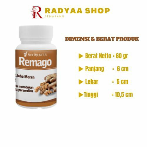 Sido Muncul Remago Herbal - Rematik Nyeri Sendi Bengkak Migrain | Obat Rematik kapsul Herbal | Obat Nyeri Sendi