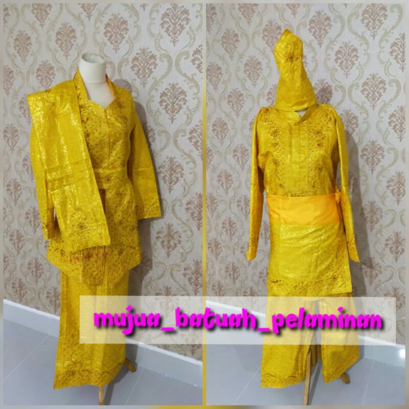 Baju Penganten Melayu Songket Dewasa Adat Riau/baju pengantin adat Melayu songket untuk dewasa Baju 