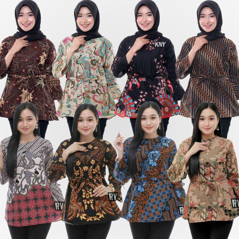 Batik Dolby Dolbi Dobby Doby Tenun Sutra Tulis Katun ATBM Baron ATASAN BATIK WANITA sogan